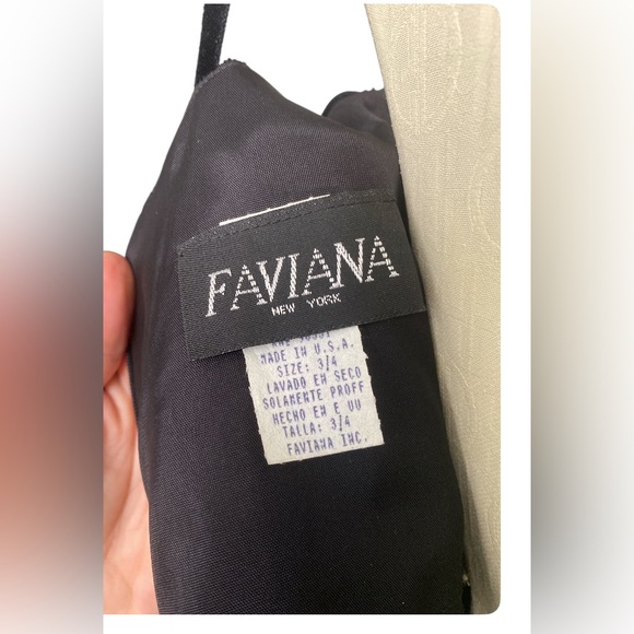 Faviana Evening Gown Black Spaghetti Strap Slip Dress Size 4 rayon/ acatate - Picture 10 of 10